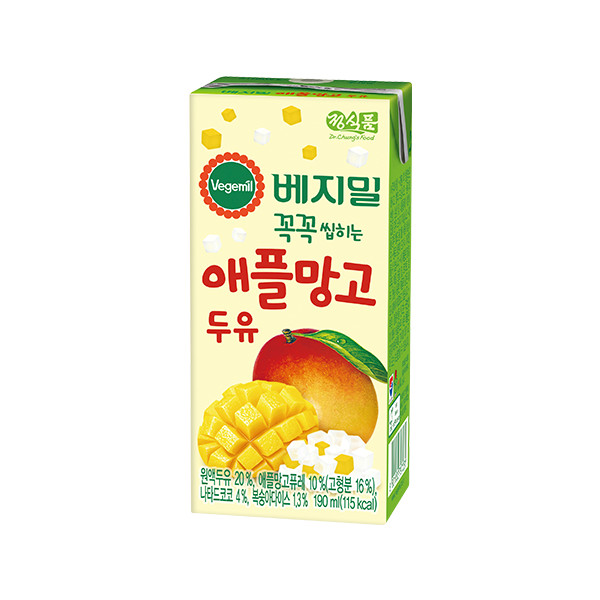 베지밀 꼭꼭 씹히는 애플망고 두유